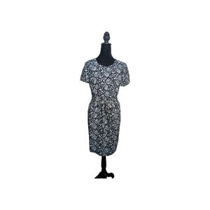 J.Crew 4 tie-waist Short Sleeve Midi shirt-dress ditsy floral Waist Tie Casual
